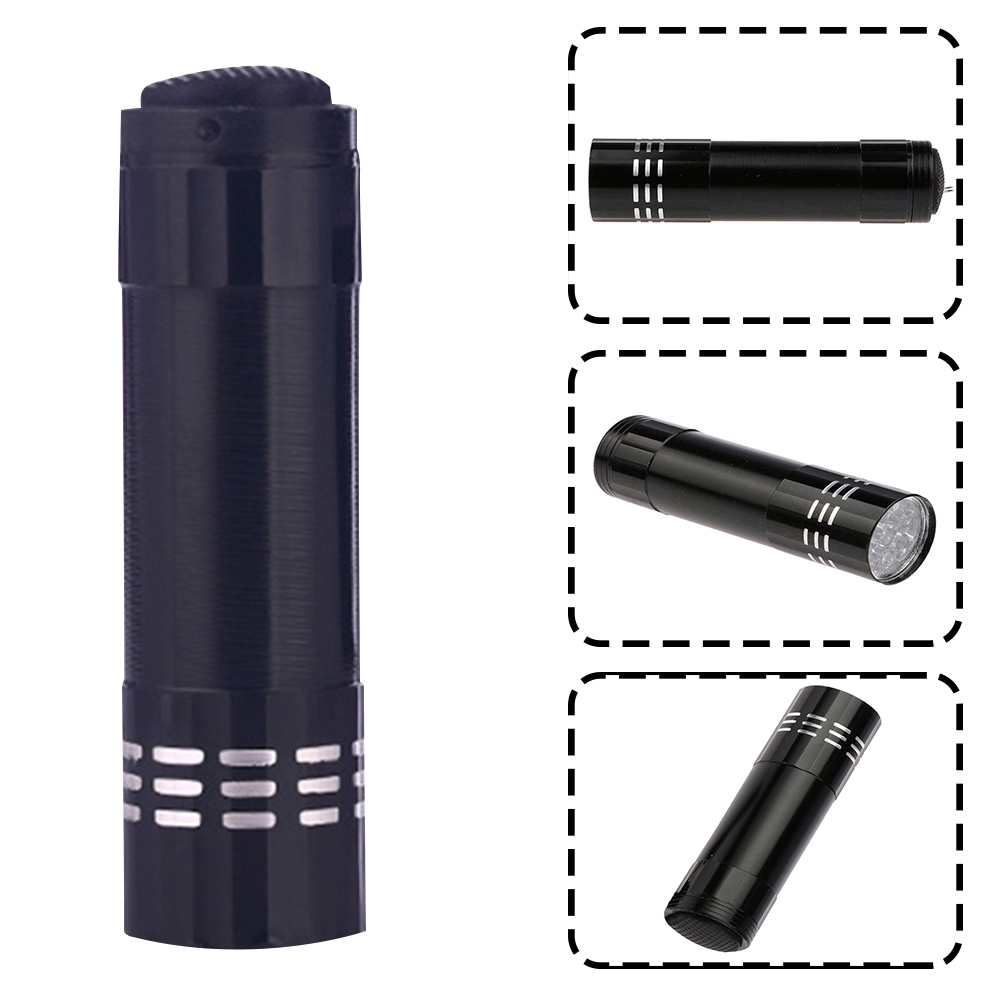 Đèn pin bóng LED tia UV mini cầm tay vỏ bọc nhôm chất lượng cao