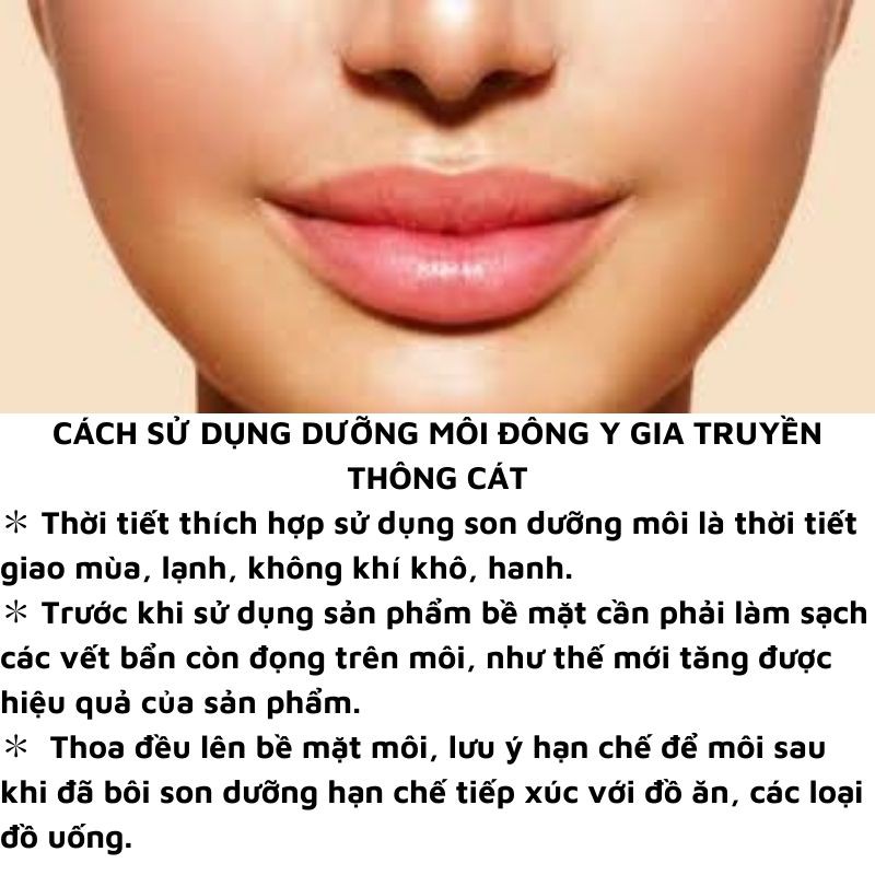 Son dưỡng ẩm môi không màu thảo mộc hữu cơ thiên nhiên - Dưỡng hồng môi, hết nẻ môi, khô môi, mềm mịn Cổ dược KỲ HOA