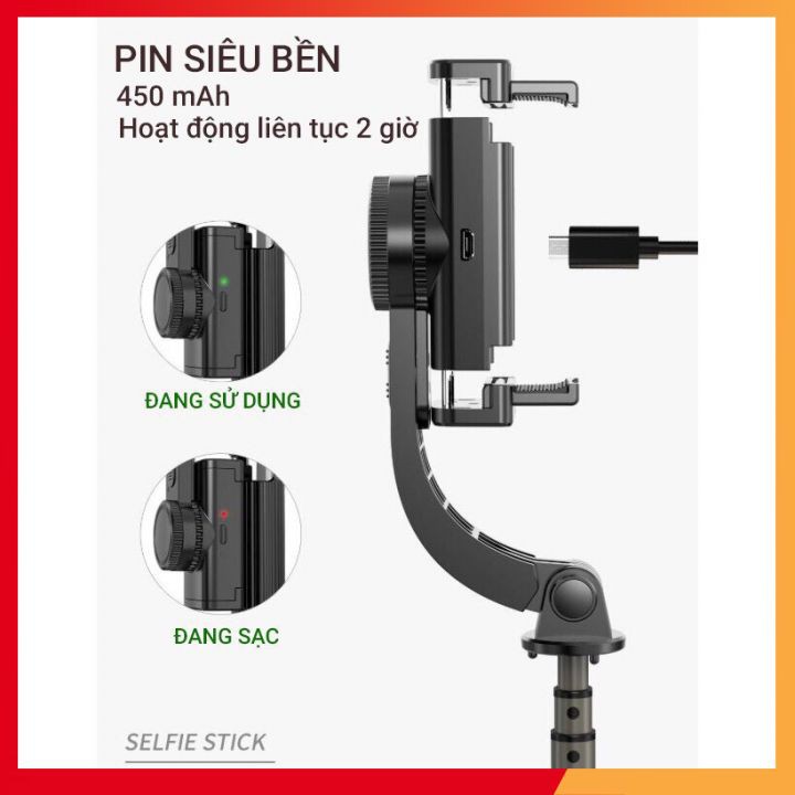 Gậy chống Rung Gimbal Stabilizer L08📷[ CỰC PHẨM ] 📸Tay Cầm Chống Cho Điện thoại Gimbal L08 Có Bluetooth Tiện Dụng | BigBuy360 - bigbuy360.vn