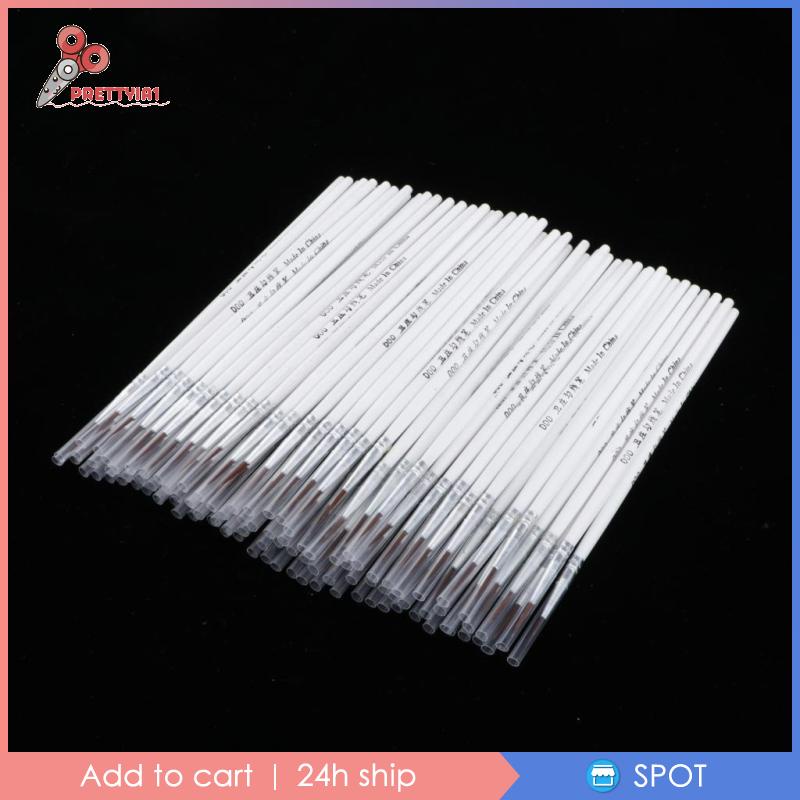 Set 100 Cọ Vẽ Đường Kẻ Mắt 14mm DIY Tiện Dụng