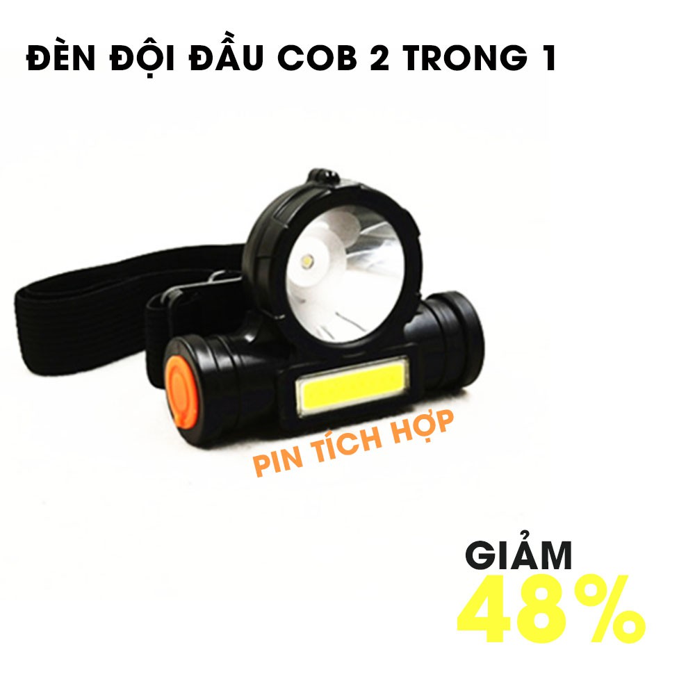 Đen pin đội đầu - chất liệu ABS - Sáng bền đẹp có video sản phẩm.