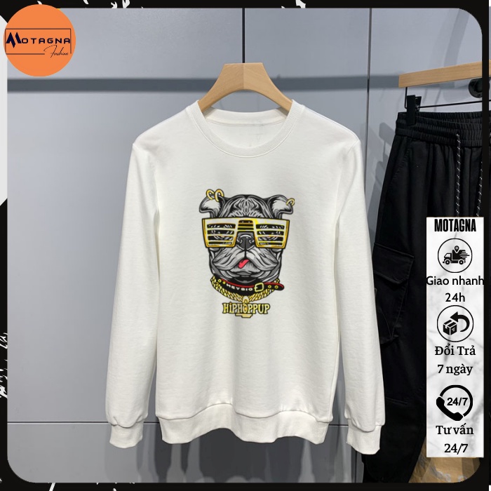 Áo nỉ nam chất đẹp giữ nhiệt tốt, dáng suông cố tròn cao cấp mặc đi chơi in Hiphopup mã NZ680