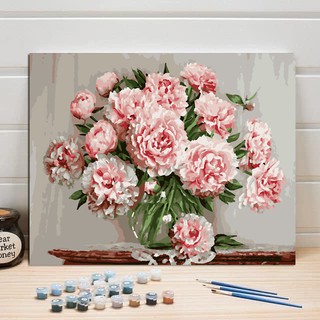 ART8S Tranh tô màu theo số, sơn dầu số hóa, tự vẽ, được căng sẵn khung gỗ canvas.