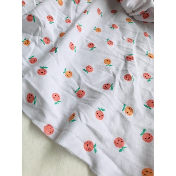Vải thun sơ sinh 2c Hàn hình quả táo