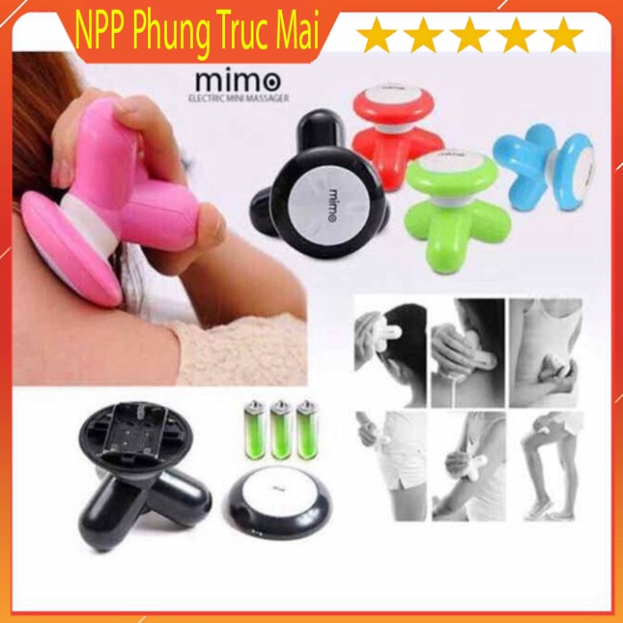 MÁY MASSAGE TOÀN THÂN CẦM TAY MINI 3 CHÂN MIMO XY-3199 DÙNG PIN TIỂU HOẶC CÁP SẠC TIỆN DỤNG NHIỀU MÀU FULLBOX