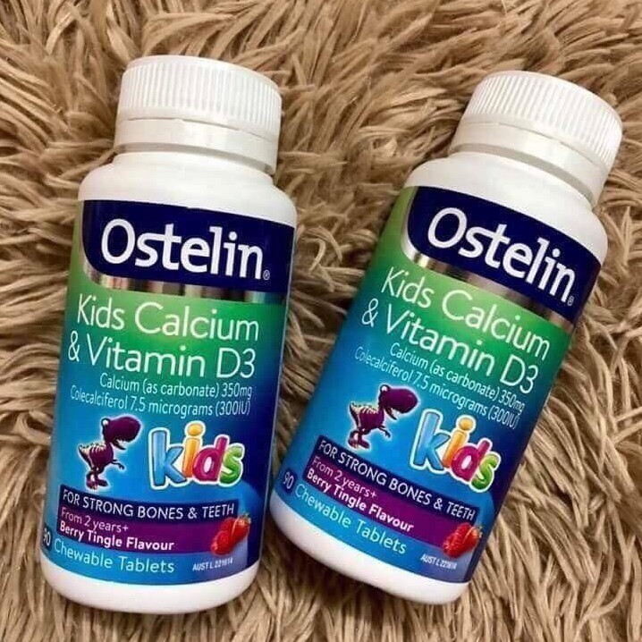 Vitamin D Và Calcium Ostelin Kids Cho Bé Từ 2-13 Tuổi Của Úc, 90 viên