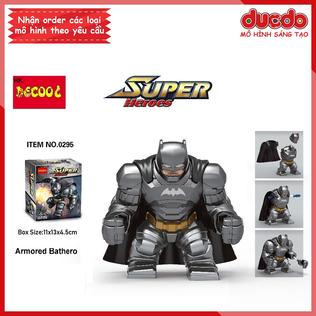 (Đóng túi) Bigfig Siêu anh hùng Batman DC - Đồ chơi Lắp ghép Xếp hình Mini Minifigures Big fig Super Hero - DECOOL 0295
