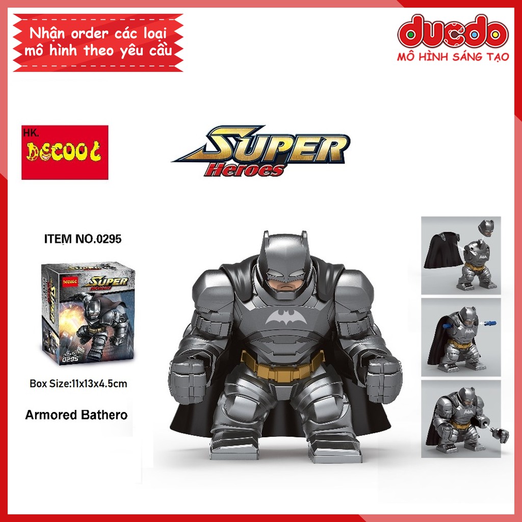 (Đóng túi) Bigfig Siêu anh hùng Batman DC - Đồ chơi Lắp ghép Xếp hình Mini Minifigures Big fig Super Hero - DCOOL 0295