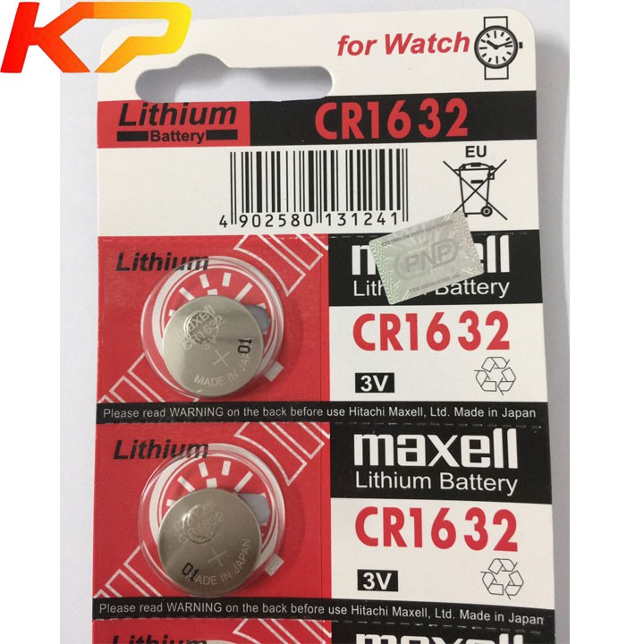 Pin CR1632 Maxell Lithium 3V- Hàng chính hãng - vỉ 1 viên