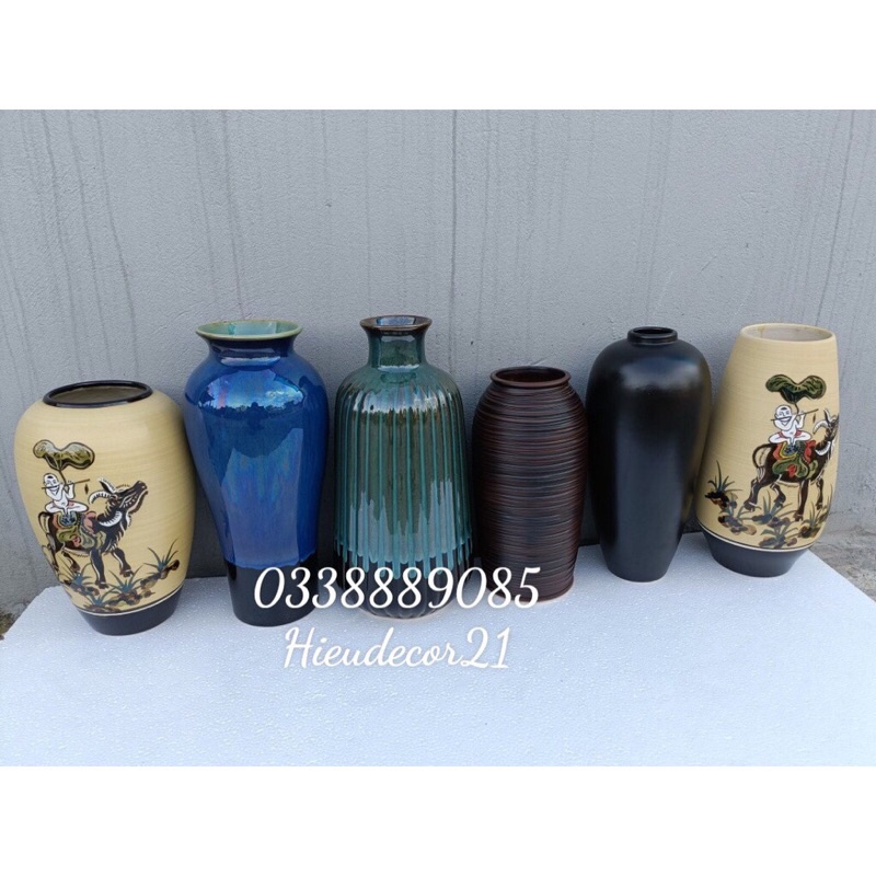 Lọ hoa gốm Bát Tràng men hỏa biến, men mát đủ size , hàng đẹp và hàng sẵn kho