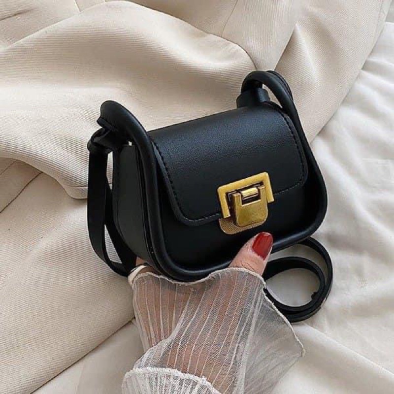 TÚI MINI KHOÁ GẬP VIỀN CONG