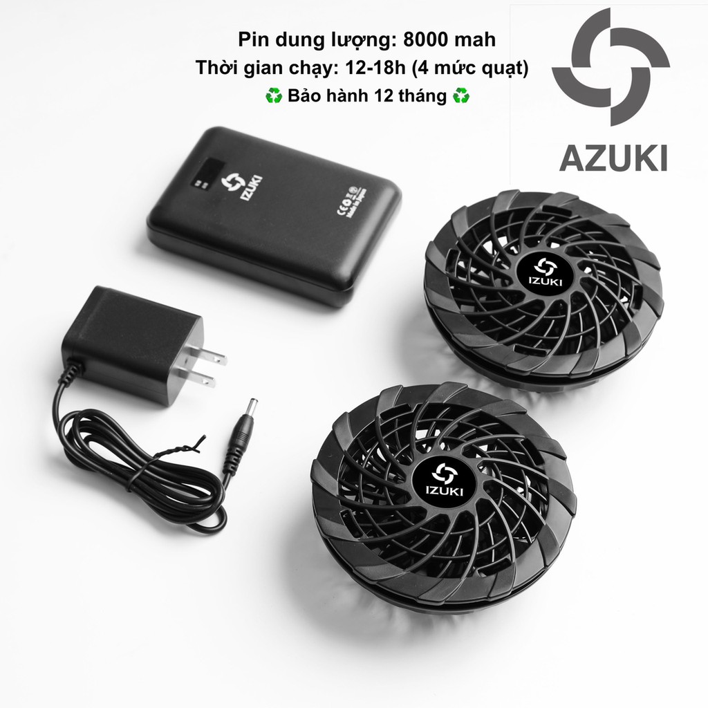 ⚡️MỚI NHẤT⚡️BỘ PIN QUẠT ĐIỀU HÒA NHẬT BẢN AZUKI, CÓ THẺ BH [BH12 THÁNG]