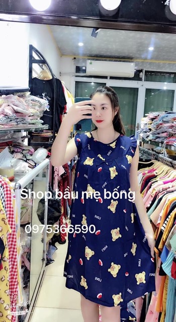 Váy lanh bầu tay hến.