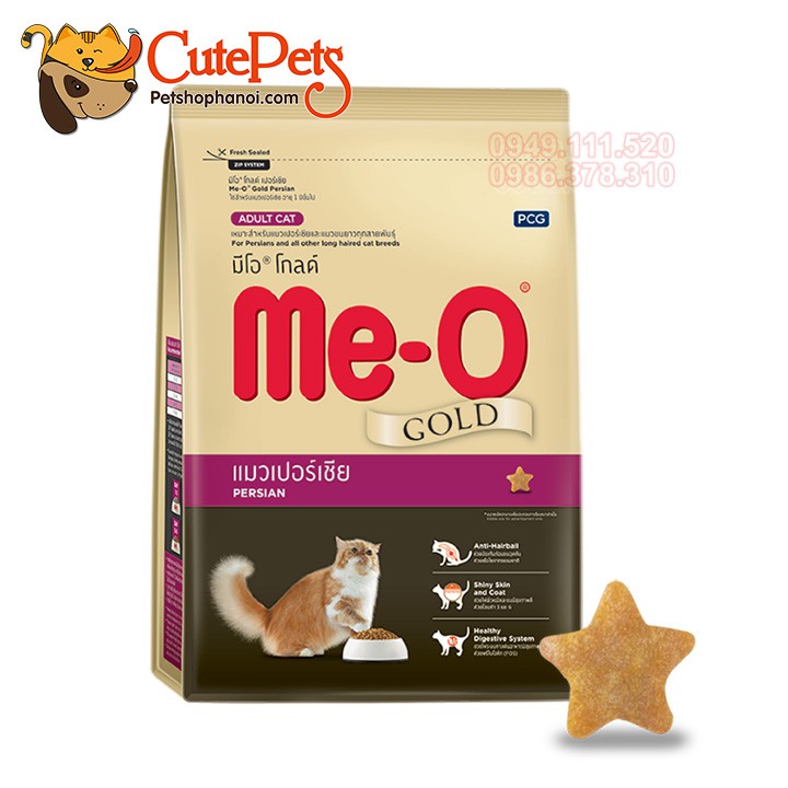 Thức ăn Cho Mèo Me-O Gold 1.2kg Fit and Firm, Indoor, Persian Hạt cho mèo cao cấp - CutePets