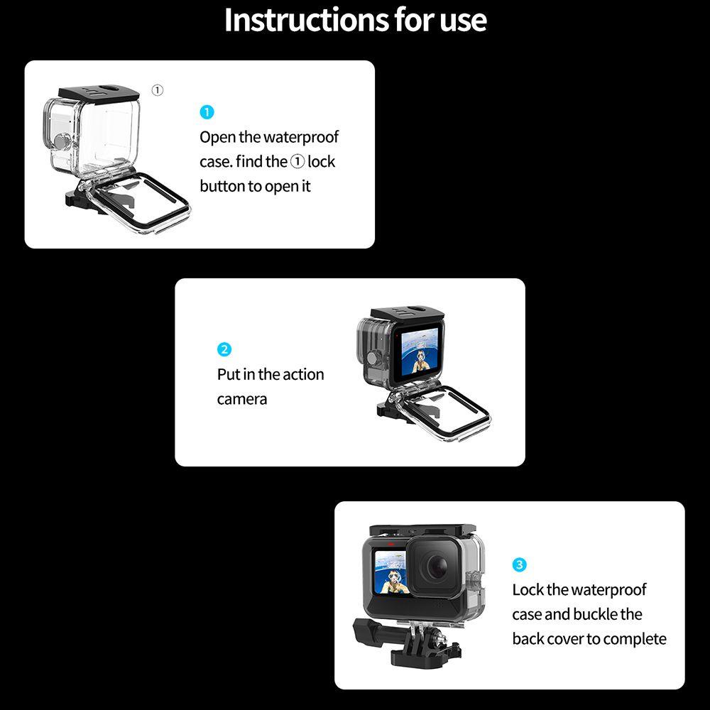 BTLIMER Bộ Lọc Bảo Vệ Ống Kính Máy Ảnh Dưới Nước Cho Go Pro 9 / 10 Go Pro 9 / 10