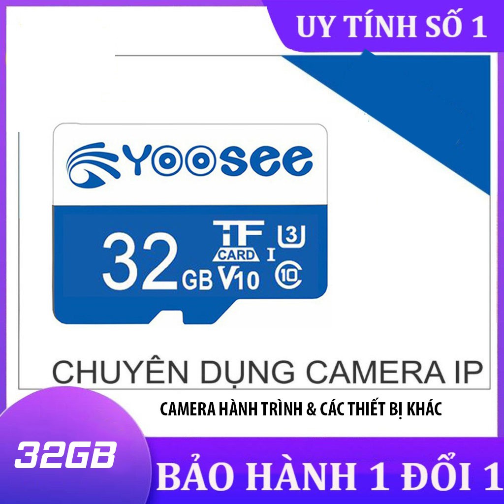 Thẻ nhớ cho Camera Yoosee Micro 32G/ 64gb Class 10 - U3 (Bảo hành 1 đổi 1) | WebRaoVat - webraovat.net.vn