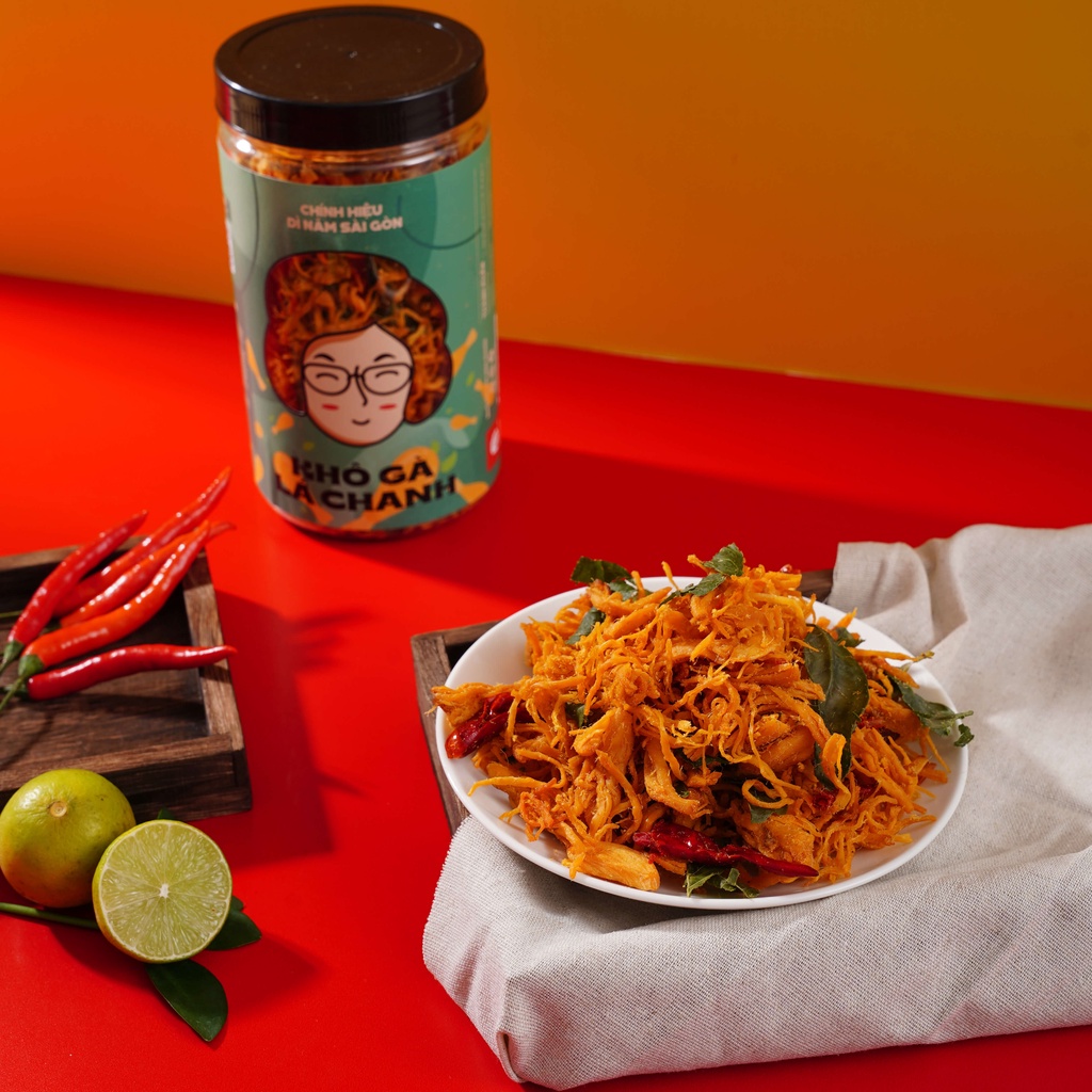 KHÔ GÀ LÁ CHANH cao cấp 300GR I DÌ NĂM SÀI GÒN I Loại NGON NHẤT, đồ ăn vặt THƯỢNG HẠNG I ĐẬM VỊ, MỀM NGON TUYỆT VỜI | BigBuy360 - bigbuy360.vn