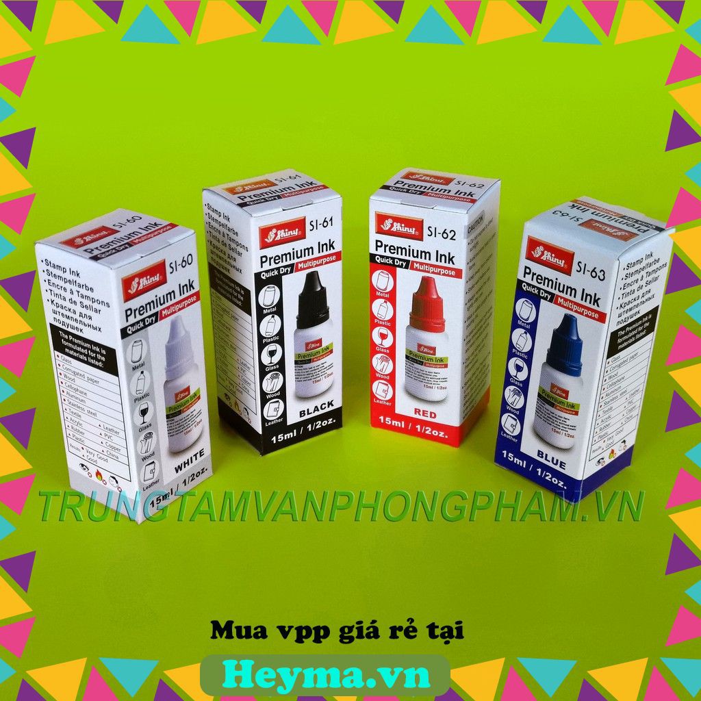 Mực dấu dầu chuyên dụng đóng lên mọi chất liệu Shiny SI-60 SI-61 SI-62 SI-63 Si60 Si61 Si62 Si63 Premium Ink