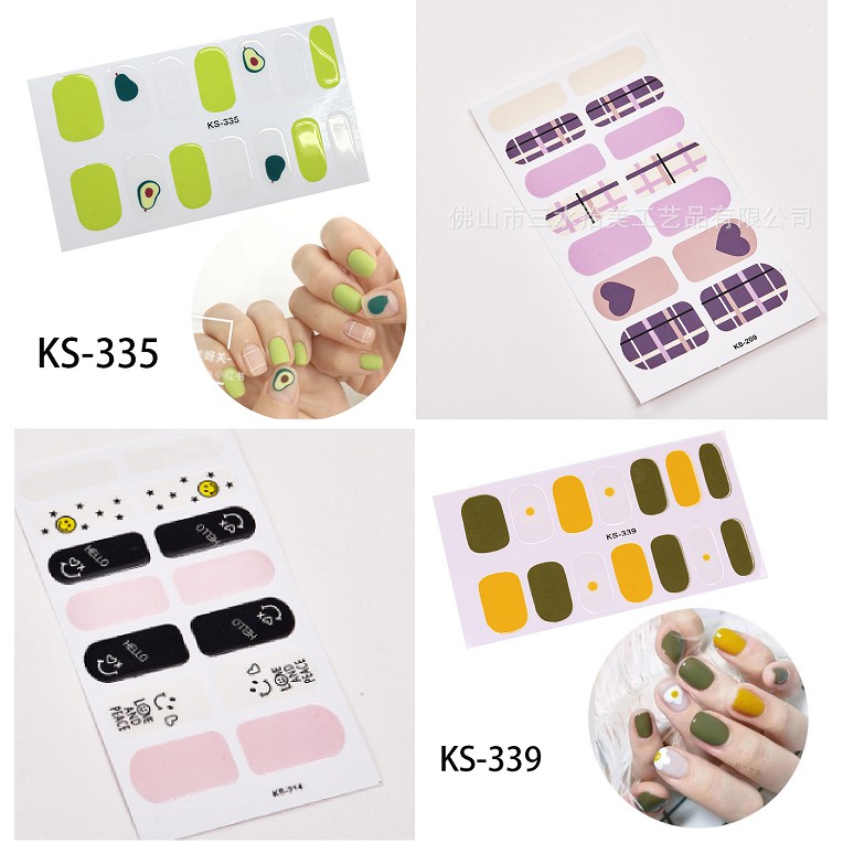 Nail sticker dán móng tay siêu kute, 3D chống nước thời trang chất lượng cao (55)