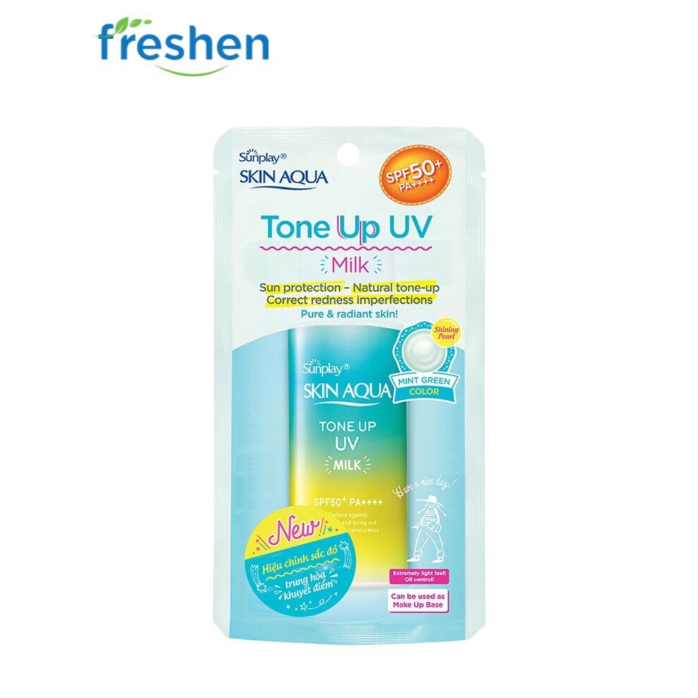 Sữa chống nắng hiệu chỉnh sắc da Mint Green Sunplay Skin Aqua Tone Up UV Milk 50ml
