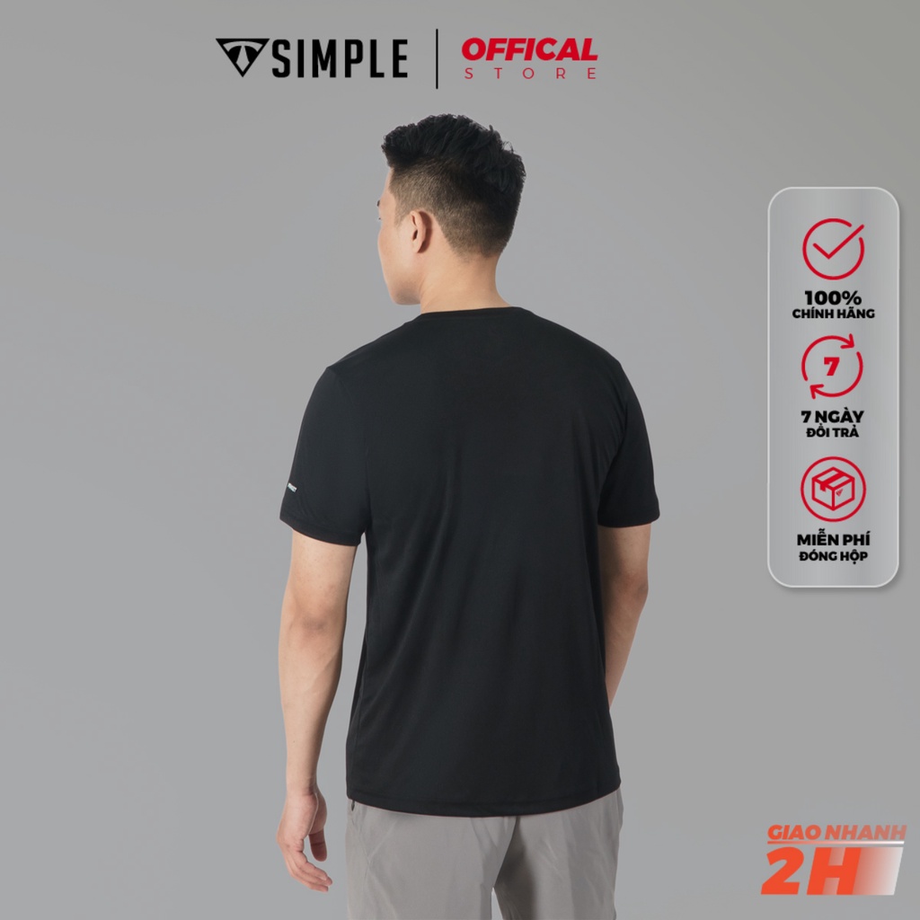 Áo Thể Thao Nam TSIMPLE cổ tròn tay ngắn tập gym vải thun lạnh thoáng mát co giãn chuẩn form MSSAHP4 | BigBuy360 - bigbuy360.vn