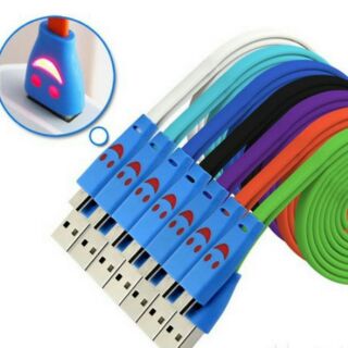 Cáp Sạc Androi Mặt cười Đèn Led
