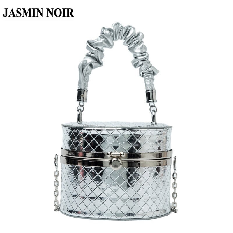 Túi đeo vai Jasmin Noir bằng da PU kiểu dáng hình xô nhỏ gọn thời trang cho nữ