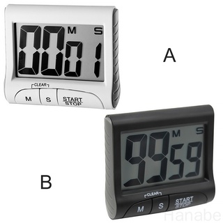 HB-Countdown Kitchen LCD Digital Timer Cooking Time Reminder Student Electronic Alarm Clock, Black