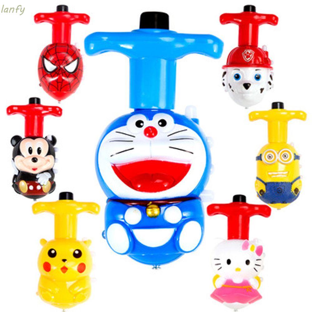 Đồ chơi con quay điện tử hình Doraemon có đèn LED phát sáng ban đêm cho bé