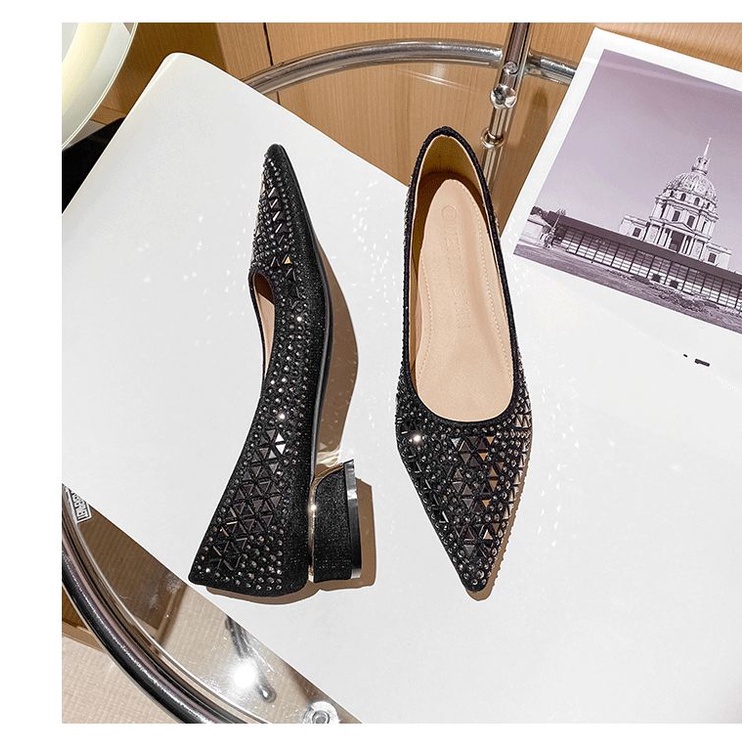 Giày Cao Gót Mũi Nhọn Đế Dày Thời Trang Cho Nữ