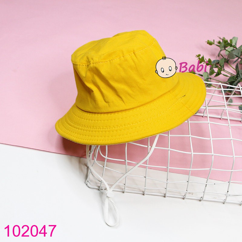 Mũ / Nón buket trơn cho bé vàng 3-5Tuổi