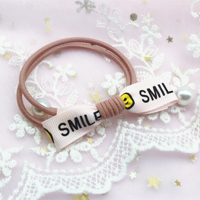 Sỉ 10 buộc tóc ruy băng smile nơ tua ngắn  27k