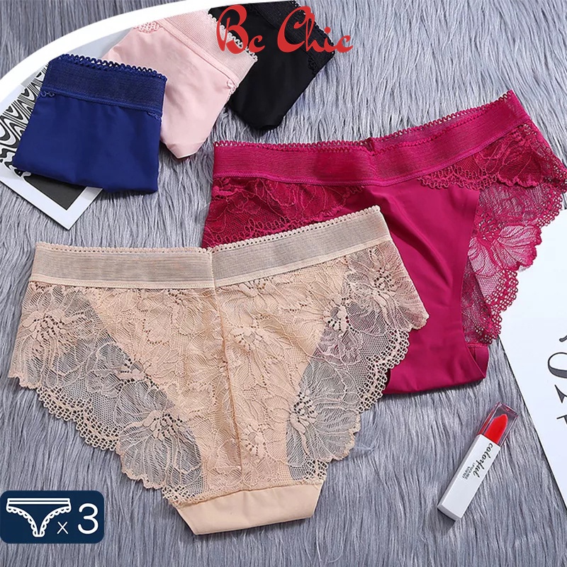 Quần Lót Su Hoa Pha Ren Thái 8423 Bc_Chic Lingerie