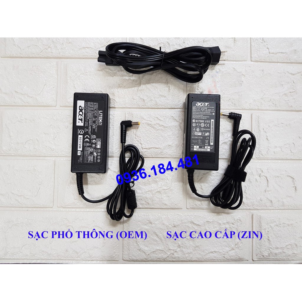 Sạc Laptop Acer 19V–3.42A – 65W (Adapter Acer 19V – 3.42A – 65W) Kèm dây nguồn