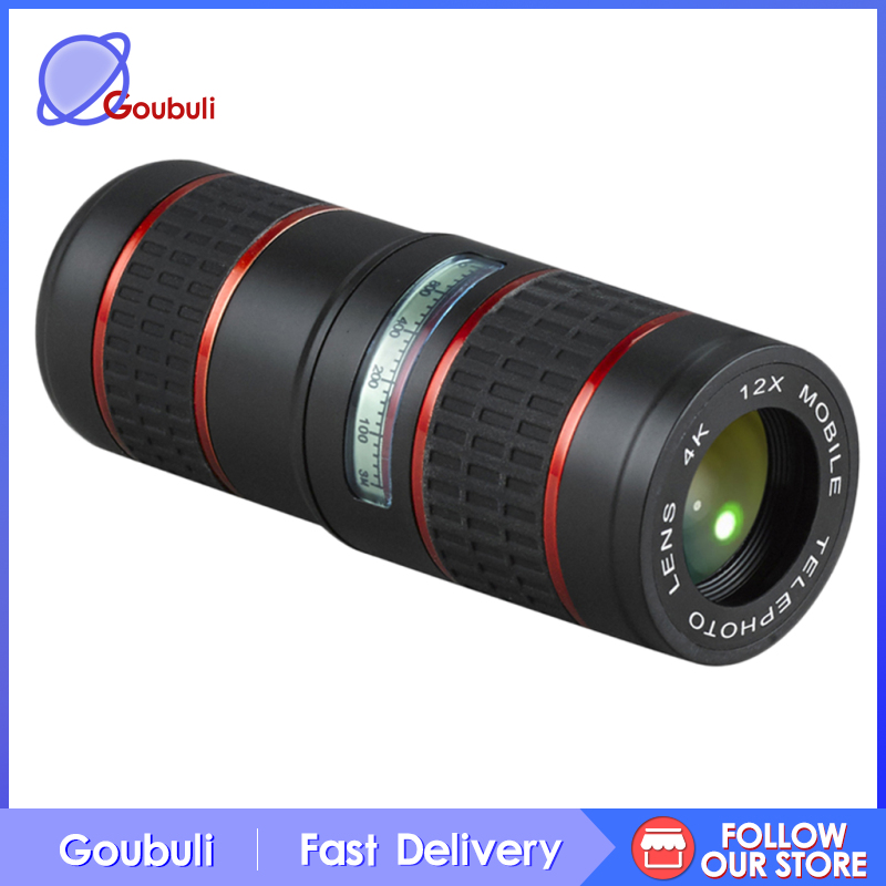 [Goubuli]12x Optical  Lens Telescope Telephoto +Clip for Mobile Cell Phone Camera