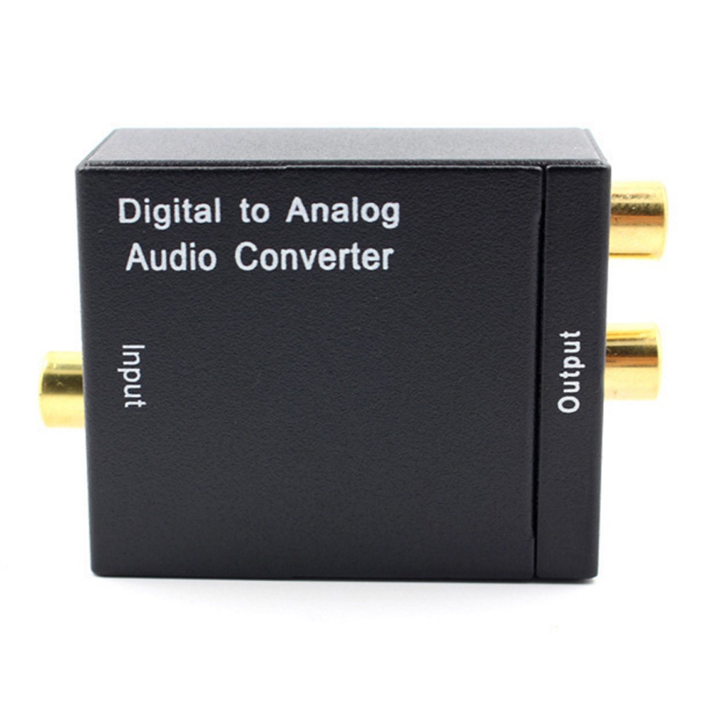 Universal Optical Coax Digital Toslink To Analog Audio RCA L/R Adapter