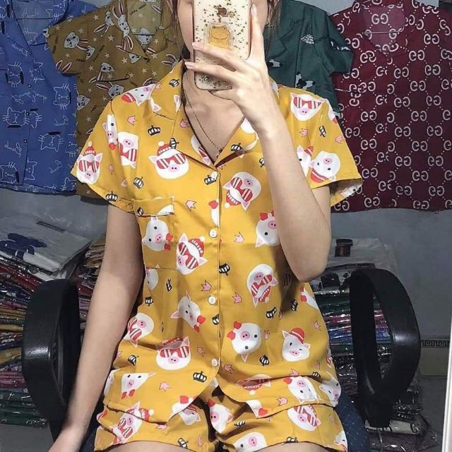 Đồ ngủ pijama nữ ngắn dễ thương