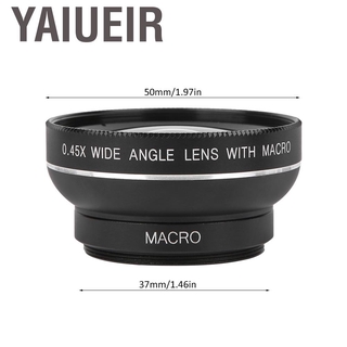 Yaiueir Mobile Phone Lens 0.45X Super Wide Angle 10X Macro High Definition for IOS