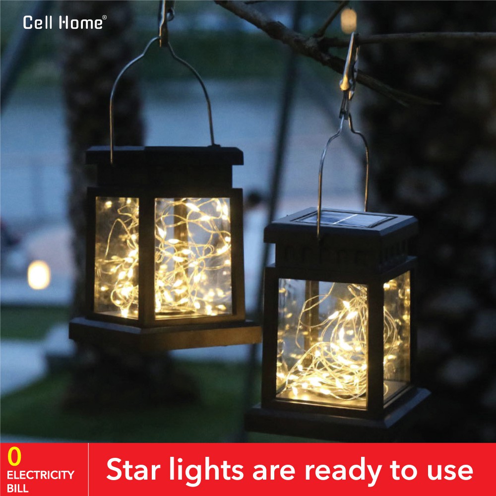 Đèn treo ngoài trời trang trí sử dụng năng lượng mặt trời