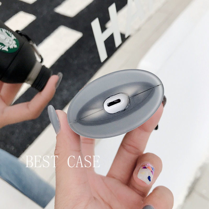 STARBUCKS Vỏ Đựng Bảo Vệ Hộp Sạc Tai Nghe Airpods Hình Chai Nước Starbuck 3