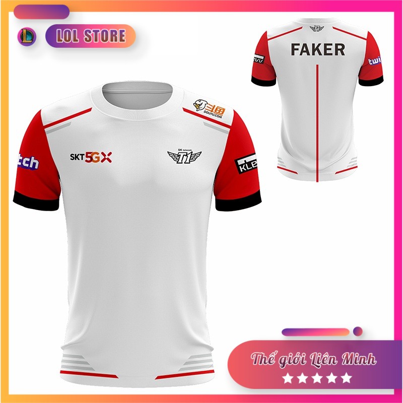 [HÀNG ORDER] ÁO ĐẤU T1, SKT T1 NĂM 2021, 2020, 2019  GIẢI LCK (IN TÊN TÙY CHỈNH MIỄN PHÍ)