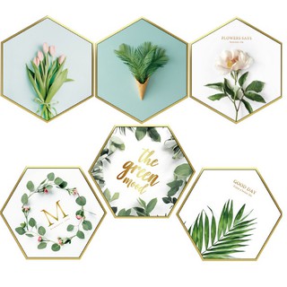 Decal dán tường khung ảnh tropical