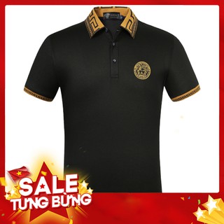 Áo thun cotton tay ngắn nam Versace Vignette - Hàng nhập khẩu