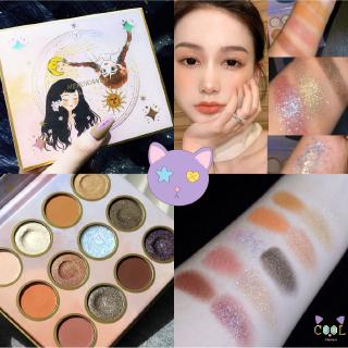 [Hàng mới về] Bảng Phấn Mắt Herorange 12 Màu Lì Ánh Nhũ Lấp Lánh Thời Trang