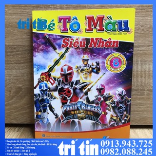 SET 8 C   BÉ TẬP TÔ MÀU SIÊU NHÂN
