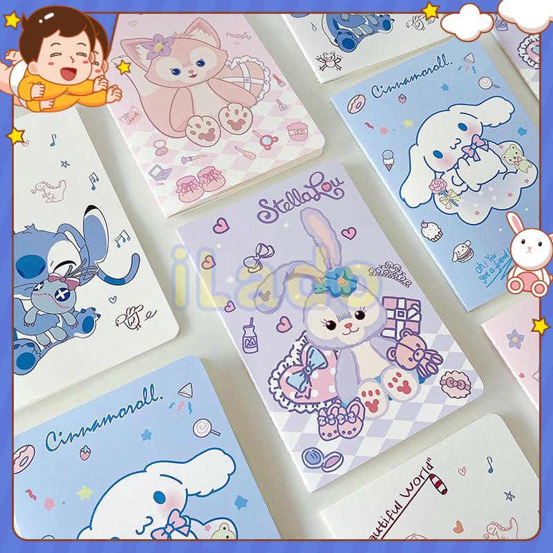 ⭐ iLado ⭐  sổ tay A5 linabell stitch tài khoản tay sáng tạo dễ thương vở kẻ ngang sổ ghi chép stellalou cinnamoroll notebook sổ ghi chép ngang sổ lò xo kẻ ngang marker học văn phòng phẩm sổ ghi chú sticker sổ ghi chú mini