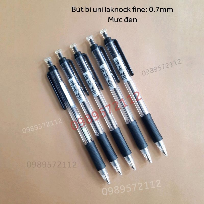 Bút bi bấm nhật SN101, uni laknock nét 0.7mm (1 cái)