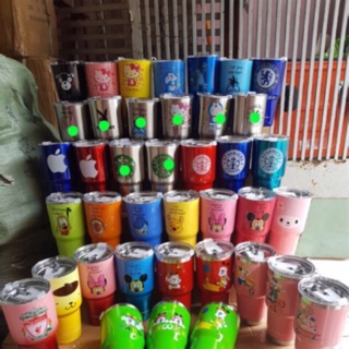 Ca giữ nhiệt Thái Lan ( tặng kèm bao da+ ống hút inok)