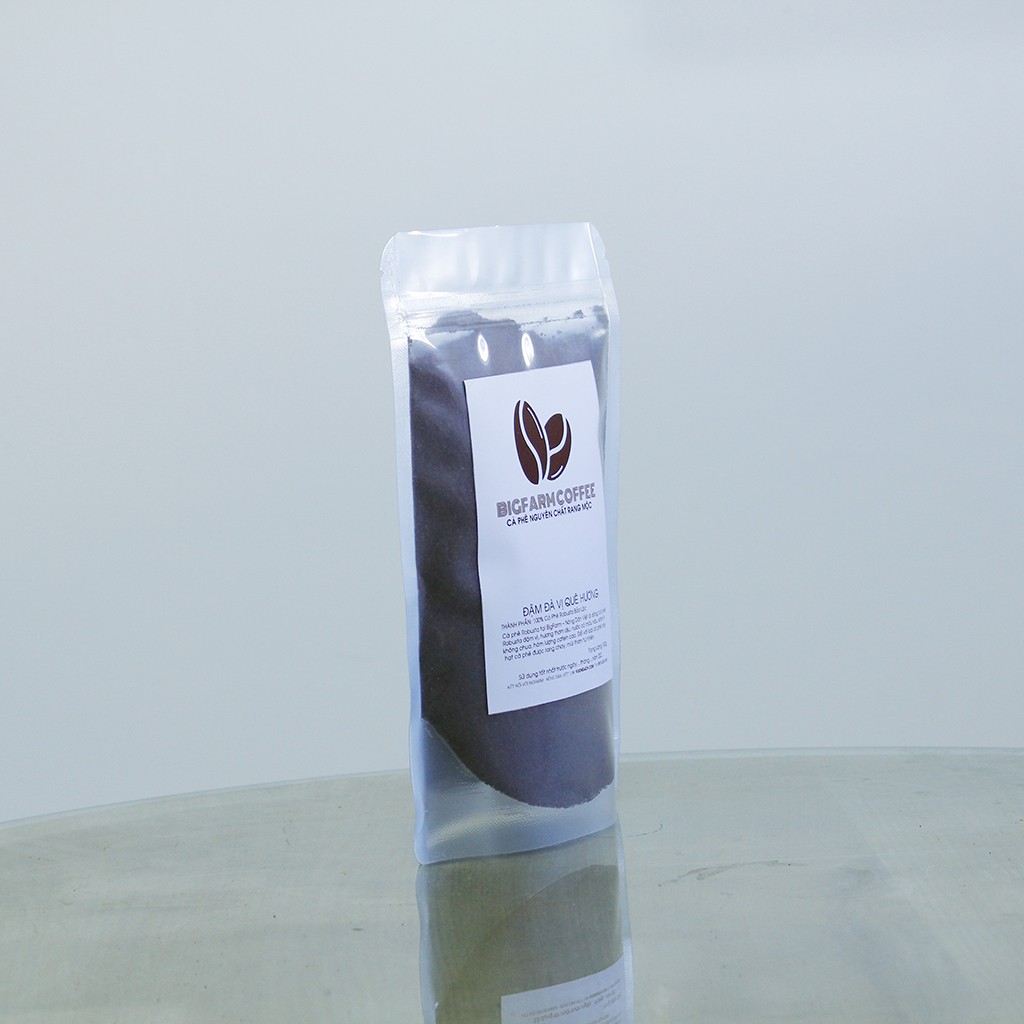 Cà phê mộc rang xay nguyên chất 100% giống Robusta ngon nhất, rang vừa, Dạng bột dùng pha phin 250g