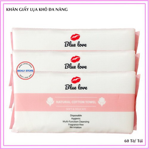 [FreeShip-HÀNG CAO CẤP] Khăn giấy khô đa năng cao cấp siêu đẹp/ Khăn giấy ướt khô blue love chính hãng vương quốc anh